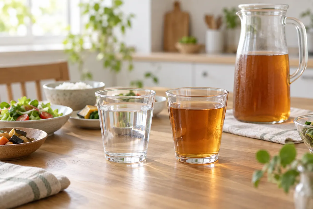 ダイエット中は水と麦茶どっち?無糖の飲み物と食事の考え方